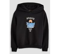 NAPAPIJRI Boys Graphic Overhead Cotton Blend Hoodie, Black, Size 14 Years Black