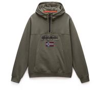 Napapijri - Burgee Half Zip Hoodie 2.0 - Hoodie size XL, brown