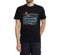 Napapijri Buti Graphic T-Shirt, Black (UK, Alpha, L, Regular, Regular, Black)