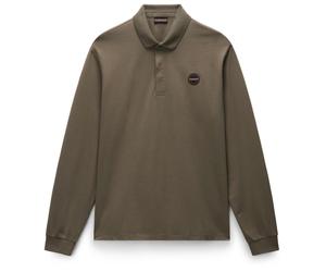 Napapijri - E-Badge L/S - Polo shirt size XXL, brown