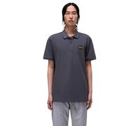 Napapijri Men's Polo Shirt Epy – Short Sleeve Dark Grey with Spoken Collar – L