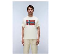 Napapijri Flag Tiki Short Sleeve T-shirt White 2XL Men