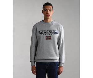 Napapijri Geographic B-Ayas C 1 Mens Sweatshirt - Grey Cotton - Size Medium