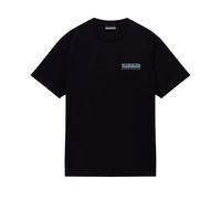 Napapijri Geographic Logo T-Shirt, Black, Short Sleeve (UK, Alpha, L, Regular, Regular, Black)