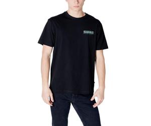 Napapijri Geographic Logo T-Shirt, Black, Short Sleeve (UK, Alpha, M, Regular, Regular, Black)