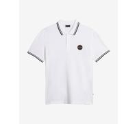 Napapijri Macas Short Sleeve Polo Shirt White Black - S