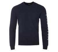 Napapijri Mens Badas Crew Neck Sweatshirt - Blue Marine - Navy Cotton - Size 2XL