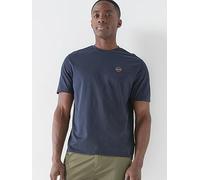 NAPAPIJRI Mens Badge T-Shirt, Blue, Size S, Men Blue