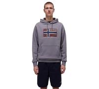 Napapijri Men's Bemiles Hoodie Hooded Sweatshirt, Grey, XXL