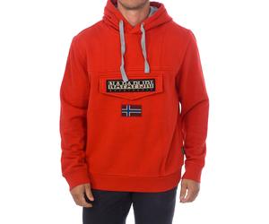 Napapijri Mens Burgee Wint 2 sweatshirt with adjustable hood NP0A4GJD men - Red - Size Large
