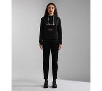 Napapijri Mens Burgee Winter 2 Unisex Compact Fleece Hoodie - Black Cotton - Size Small