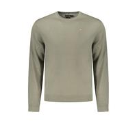 Napapijri Mens Crew Neck Cotton Sweater - Sage Green Wool - Size 3XL