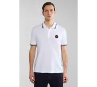 Napapijri Macas Short Sleeve Polo Shirt White Black - M