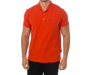 Napapijri Mens Ealis Short Sleeve Polo with lapel collar NP0A4GDK man - Red Cotton - Size Small