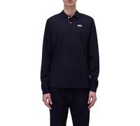 Napapijri Men's Eruggy Long Sleeve Polo Shirt Navy Blue L