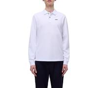 Napapijri Men's Eruggy Long Sleeve Polo Shirt White M