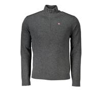 Napapijri Mens Half Zip Knitted Sweater - Grey Cotton - Size 3XL