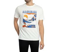 Napapijri Men's Valdor Graphic T-Shirt, White Heron, XXL
