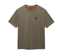 Napapijri S-Badge T-Shirt, Tea Leaf Green, Casual Cotton (UK, Alpha, XL, Regular, Regular, Tea Leaf)