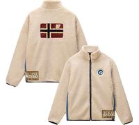 Napapijri - Sherpa fleece jacket with zip - Archive Fleece Fz Putty for Men - Size M - Beige Beige M
