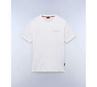 Napapijri Vanni Men's Cotton T-Shirt, White, Short Sleeve (UK, Alpha, L, Regular, Regular, White)