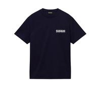 Napapijri Vignoni Back T-Shirt, Navy Blue, Cotton Crew Neck (UK, Alpha, L, Regular, Regular, Blue Marine)
