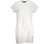 Napapijri Womens Short Sleeve Drawstring Dress - White Cotton - Size X-Small
