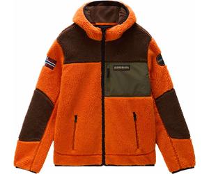 Napapijri - Zipped hooded fleece - Yupik Fzh 6 Multi M5E for Men - Size M - Orange Orange M