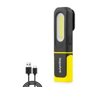 Napatyre Rechargeable LED Torch, Inspection Lamp, 800LM Bright Flashlight 3 Modes Rechargeable Work Light with Hanging Hook & Magnetic Base, Magnetic Hand Torch for Home Work Emergency, 1 Pack