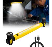 Napatyre Rechargeable LED Work Light, 2400LM 4400mAh Bright Magnetic Underhood Mechanic Light with Hooks & Rotating Magnetic Base for Car Repair, Garage, Workshop, Emergency