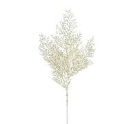 Napco White Glitter and Frost Cedar Artificial Floral Pick 14.5 inch Tall Winter Holiday Decor for Vases & Arrangements