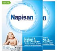 Napisan Non Bio Stain Remover Powder, 800g, Pack of 2, Kills 99.9% Bacteria in Your Laundry for a More Hygienic Wash, Disinfectant & Stain Remover Even at 30°C, 52 Washes