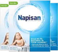 Napisan Non Bio Stain Remover Powder, 800g, Pack of 3, Kills 99.9% Bacteria in Your Laundry for a More Hygienic Wash, Disinfectant & Stain Remover Even at 30°C, 78 Washes
