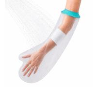 Napiture Waterproof Arm Cover for Shower, Soft Silicone Sleeve to Keep Broken Bones and Bandages Dry, Ringless Adult Hand Dressing Protector, 57cm
