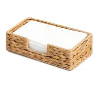 Napkin Basket Water Hyacinth Woven Rattan Napkin Holder 9.5x5.1x2.8" Rectangular Wicker Napkin Holder Decorative Napkin Holder for Table Bathroom Disposable Guest Towel Rattan Napkin Holder Wicker Nap