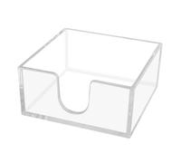 Napkin Holder, 5.3×5.3in Clear Acrylic Napkin Stand Square Cocktail Tissue Dispenser for Kitchen, Dining Table, Bathroom, Vanity