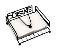 Napkin Holder Dispenser, IEMIEBSHA Metal Black Napkins Holder for Table, Serviette Holder with Counterweight Arm for Kitchen Dining Table Restaurants Countertop Eatery Outdoor Living Room BBQ Party