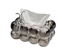 Napkin Holder Elegant Transparency Tissue Paper Dispenser with Nonslip Bottom Perfect for Living Room and Workspaces Bathroom Tissue Planner
