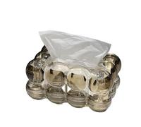Napkin Holder Elegant Transparency Tissue Paper Dispenser with Nonslip Bottom Perfect for Living Room and Workspaces Bathroom Tissue Planner
