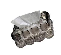 Napkin Holder Elegant Transparency Tissue Paper Dispenser with Nonslip Bottom Perfect for Living Room and Workspaces Bathroom Tissue Planner