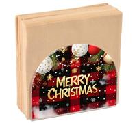Napkin Holder for Table, Checked Christmas Background Acrylic Paper Napkin Holder, Kitchen Tissue Paper Dispenser Cocktail Napkin Holder for Dining Table, Party Guest, Bathroom