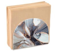 Napkin Holder for Table, Grey Marble Pattern Acrylic Paper Napkin Holder, Kitchen Tissue Paper Dispenser Cocktail Napkin Holder for Dining Table, Party Guest, Bathroom