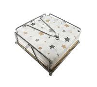 Napkin Holder for Table Modern Metal Flat Napkin Holders Square Paper Napkin Dispenser for Kitchen Table Dining Farmhouse (Chrome)