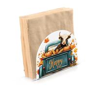 Napkin Holder for Table Serviette Holder Paper Napkin Dispenser Happy Fall Cow Truck Standing Kitchen Bathroom Decorative Acrylic
