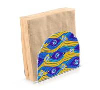 Napkin Holder for Table Serviette Holder Paper Napkin Dispenser Yellow Blue Line Standing Kitchen Bathroom Decorative Acrylic