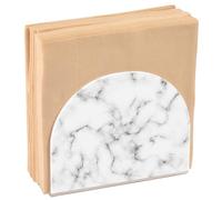 Napkin Holder for Table, White Black Marble Pattern Acrylic Paper Napkin Holder, Kitchen Tissue Paper Dispenser Cocktail Napkin Holder for Dining Table, Party Guest, Bathroom