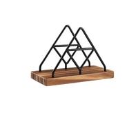Napkin Holder for Table Wood Napkins Holder with Metal Wire Rustic Farmhouse Decorative Standing Napkin Dispenser for Kitchen Dining Room Decors