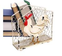 Napkin Holder for the Table - Decorative Rustic Holder with Rooster | Napkin Holder for Guests, Dining Room Christmas Guests Counter Home Travel Farm Bathroom