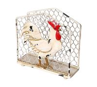 Napkin Holder for the Table | Rustic Decoration with Rooster Box | Napkin Holder for Dining Room Christmas Guests Counter Home Travel Farm Bathroom