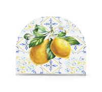 Napkin Holder Mediterranean Lemons Tile Table Paper Napkins Holder Acrylic Tissue Dispenser Kitchen Dining Room Party, 1 Pack
